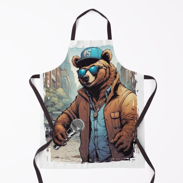 Item preview, Rap Hip Hop MC Bear Urban City Style Ready For Freestyle Rap Battle designed and sold by DabGraphic.