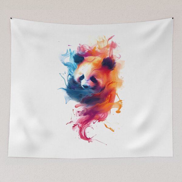 Item preview, colorful lazy panda  designed and sold by AeroAesthetics.