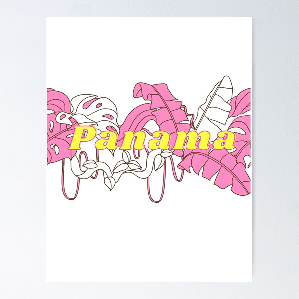 Item preview, Panama Banana Monstera Pink and Yellow designed and sold by Whatdoesmilosee.
