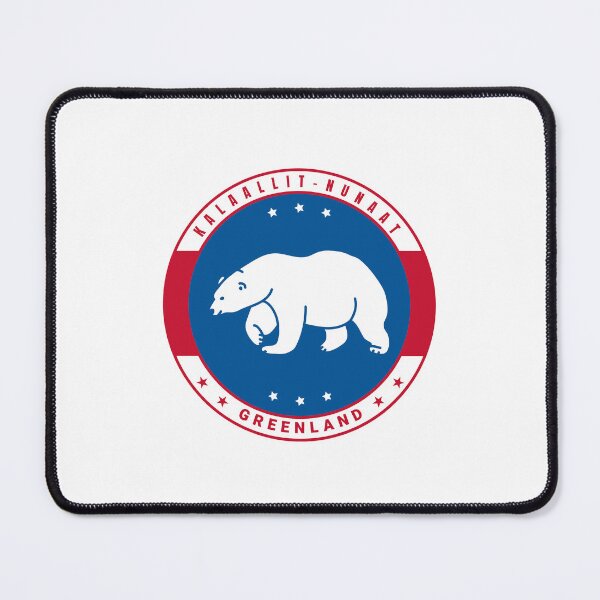 Item preview, Red Blue Greenland Polar Bear Badge designed and sold by GraTEEtude.