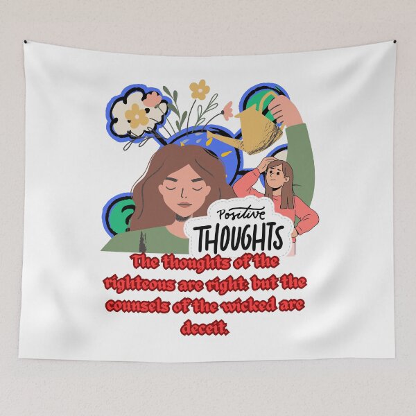 Item preview, The thoughts of the righteous are right: but the counsels of the wicked are deceit. designed and sold by Hinny8.