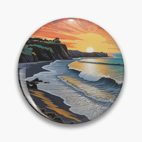 Artikelvorschau, Sonnenuntergang über einem neuseeländischen Strand. entworfen und verkauft von ArtbyJanineTate.
