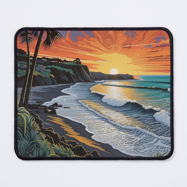 Item preview, Sunset over a New Zealand beach. designed and sold by ArtbyJanineTate.