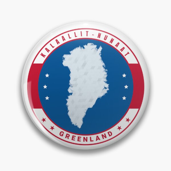 Item preview, Greenland Map Kalaallit Nunaat Circle Blue Red Badge designed and sold by GraTEEtude.