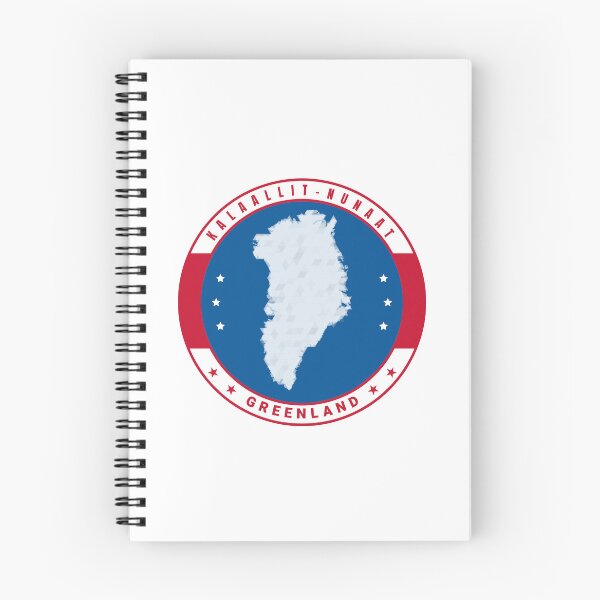 Item preview, Greenland Map Kalaallit Nunaat Circle Blue Red Badge designed and sold by GraTEEtude.