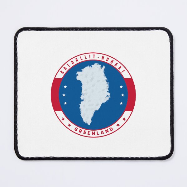 Item preview, Greenland Map Kalaallit Nunaat Circle Blue Red Badge designed and sold by GraTEEtude.