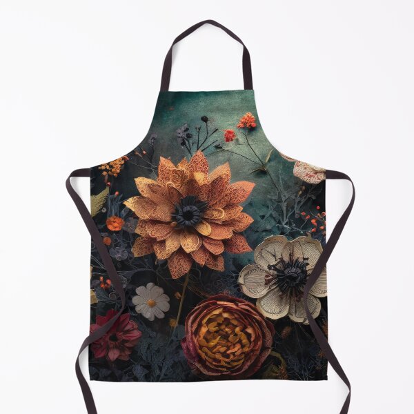 Item preview, Dark Floral Fantasy Flowers Orange designed and sold by Lelijo.