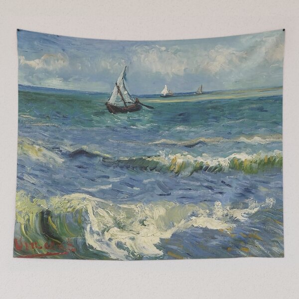 Item preview, The Sea at Les Saintes Maries de la Mer - Vincent Van Gogh designed and sold by clon-dot-net.