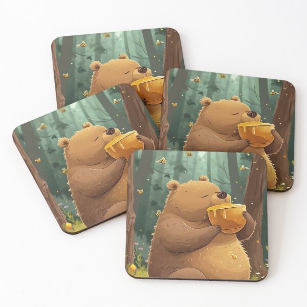 Item preview, Buzzing Bear Feast designed and sold by cute-animals99.
