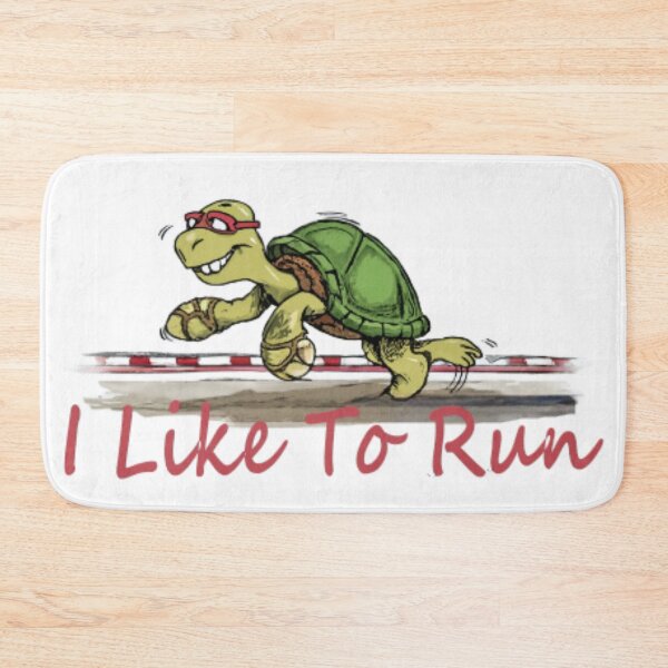 Item preview, Funny running Turtle with text 'I like to run' designed and sold by Tomasz  Siennicki.