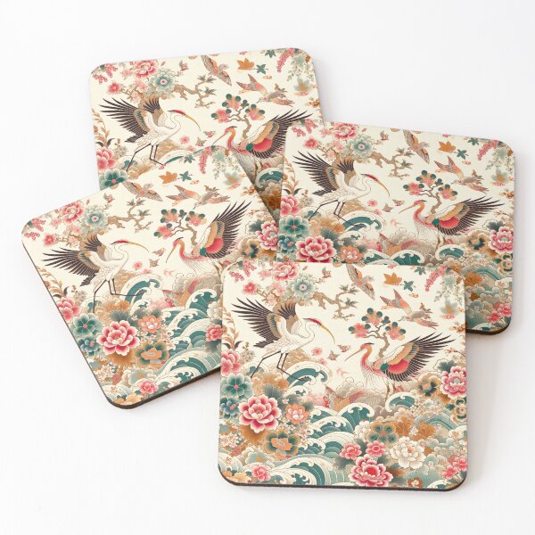Item preview, Japanese pattern with crane designed and sold by saqui-com.