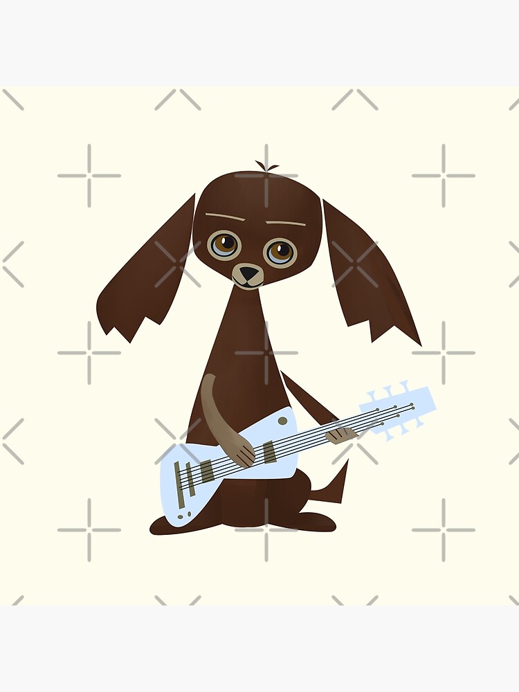 Thumbnail 2 of 2, Tote Bag, Dog Playing Vintage Guitar designed and sold by CarlaBaremb.