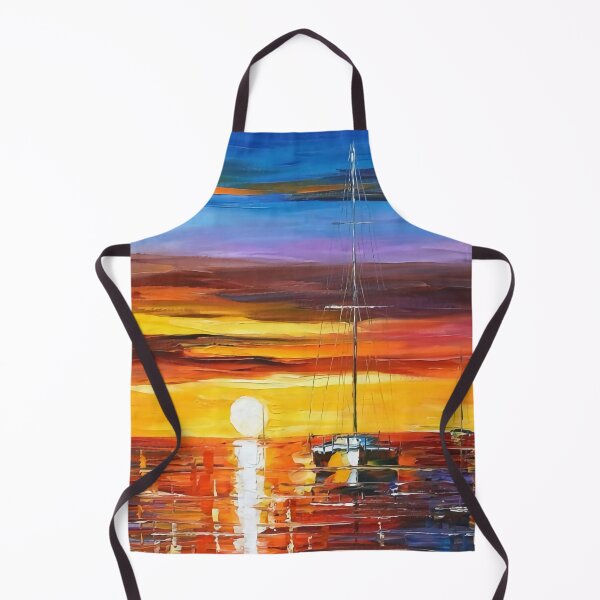 Item preview, Pier sea landscape with a yacht at sunset designed and sold by clon-dot-net.