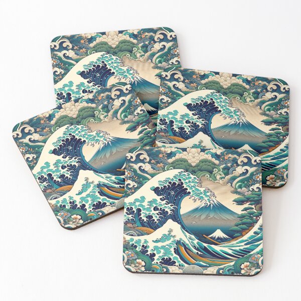 Item preview, Hokusai inspired wave designed and sold by saqui-com.