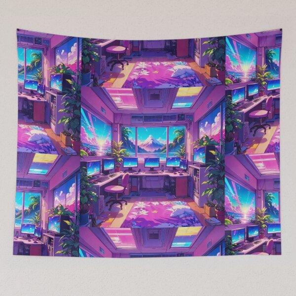 Item preview, Synthwave Cascade Harmony designed and sold by DreamBackDrops.