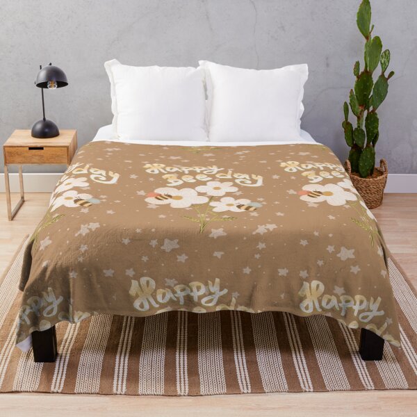 Item preview, Flower and bee print designed and sold by pinkyfish1010.