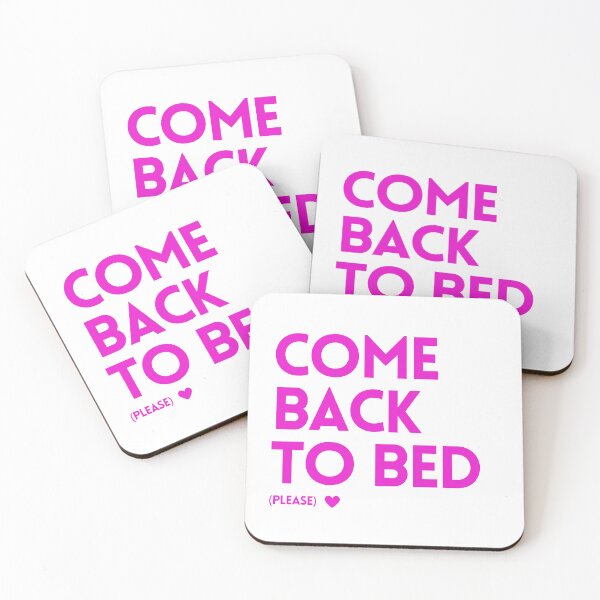 Item preview, Come Back to Bed (please) - Typography Design for Cozy Vibes - Pink designed and sold by Biddakate.