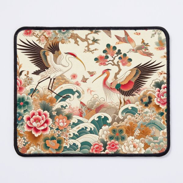 Item preview, Japanese pattern with crane designed and sold by saqui-com.