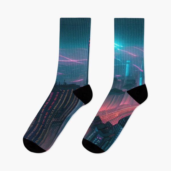 Item preview, Futuristic cityscape illuminated by vibrant neon lights at night. designed and sold by ArtComixHaven.