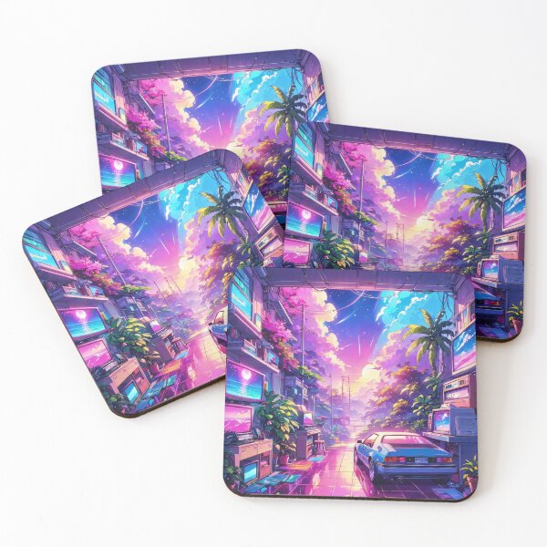 Item preview, Synthwave Mirage Echoes designed and sold by DreamBackDrops.