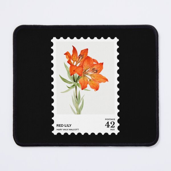 Item preview, Red Lily, Mary Vaux Walcott stamp designed and sold by RabbitK.