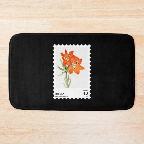 Item preview, Red Lily, Mary Vaux Walcott stamp designed and sold by RabbitK.