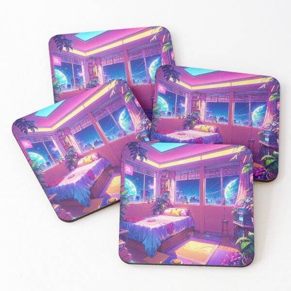 Item preview, Synthwave Mirage Echoes designed and sold by DreamBackDrops.