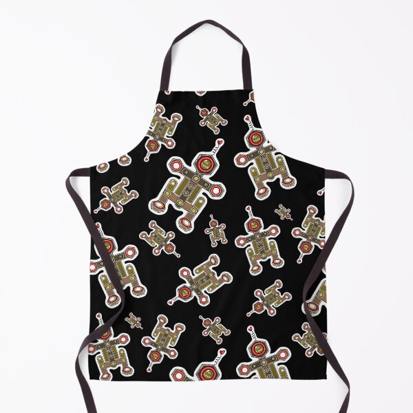 Item preview, Robot in love Black pattern designed and sold by wwwariatka.