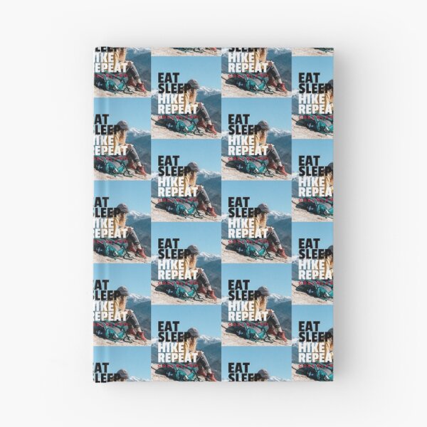Item preview, Eat Sleep Hike Repeat Greenland Female Hiker designed and sold by GraTEEtude.
