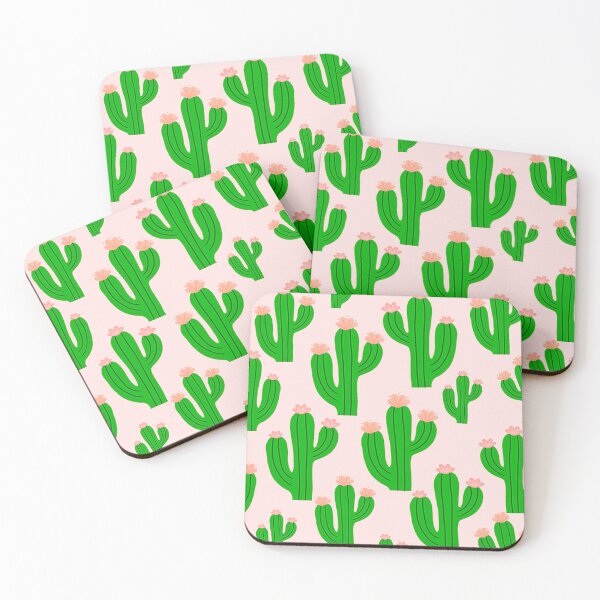 Item preview, Cactus with flowers abstract pattern for prints and accessories  designed and sold by crazymessygirl.