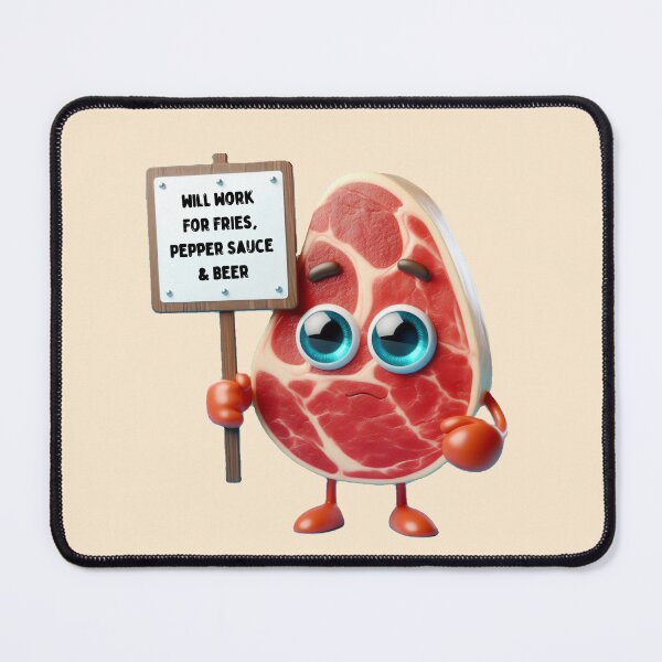 Item preview, Funny Steak Design Sticker Pack designed and sold by ShamblesShirts.