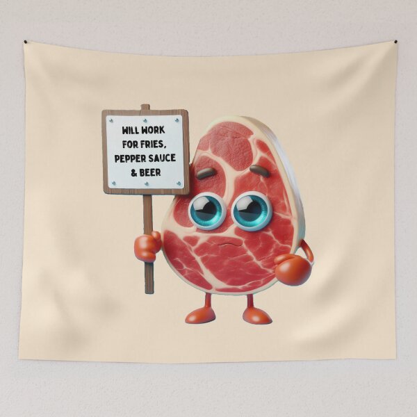 Item preview, Funny Steak Design Sticker Pack designed and sold by ShamblesShirts.