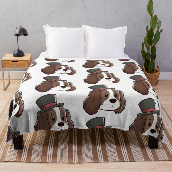 Item preview, English Springer Spaniël vector dog with cute hat designed and sold by Meowanime99.