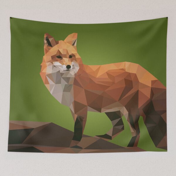 Artikelvorschau, Fuchs Low Poly entworfen und verkauft von Mybeardedlife.