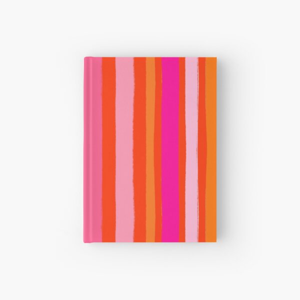 Item preview, Multi Bright Pink and Orange Stripes Freehand designed and sold by OneThreeSix.