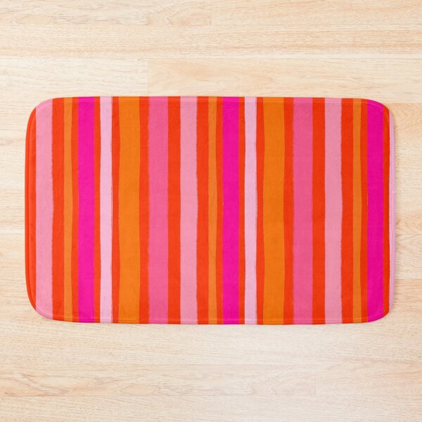 Item preview, Multi Bright Pink and Orange Stripes Freehand designed and sold by OneThreeSix.