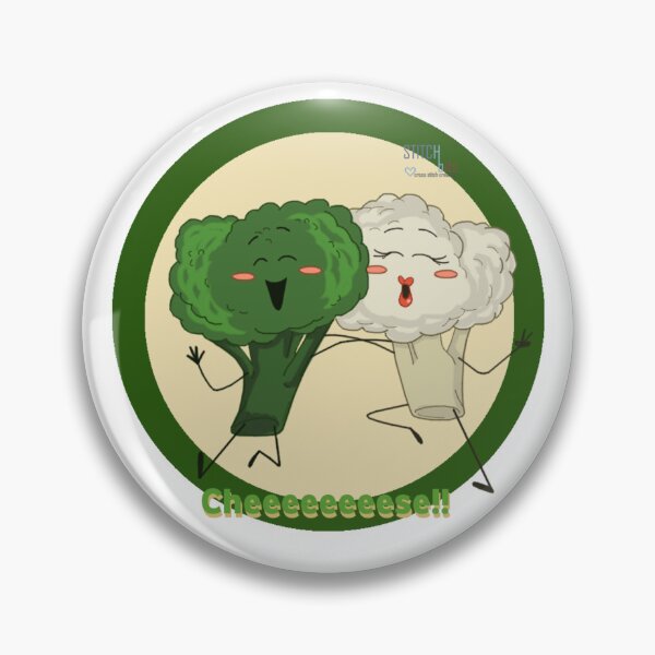Item preview, The Punny Food Collection: Veggy – Broccoli and Cauliflower! designed and sold by Stitch-Bits.