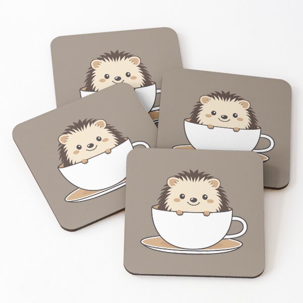Item preview, Cute hedgehog in a cup of coffee designed and sold by twisted-dot.