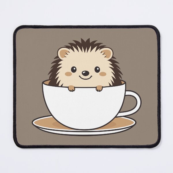 Item preview, Cute hedgehog in a cup of coffee designed and sold by twisted-dot.