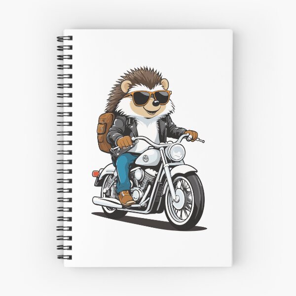 Aperçu de l'œuvre Hérisson conduisant une moto créée et vendue par twisted-dot.
