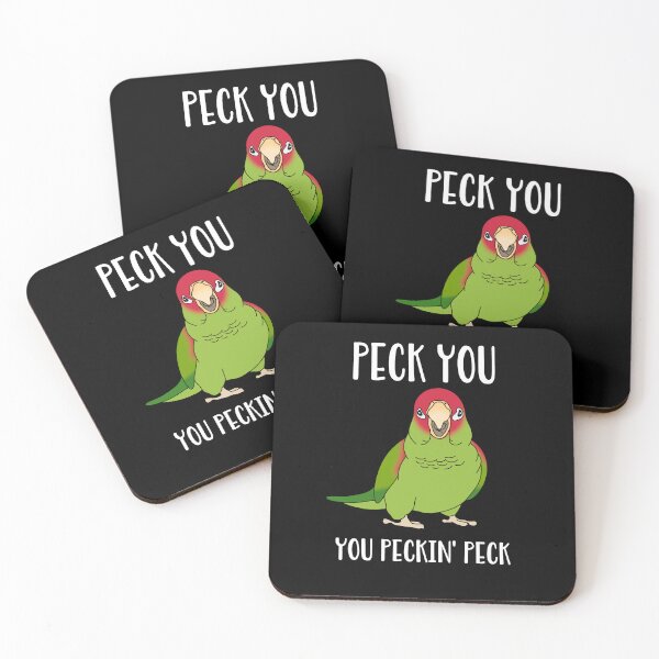 Item preview, Peck you, you peckin peck - Red Masked Conure designed and sold by FandomizedRose.