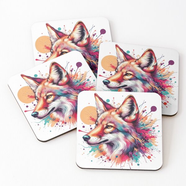 Item preview, Art of a beautiful colorful Coyote designed and sold by Marcoshop10.