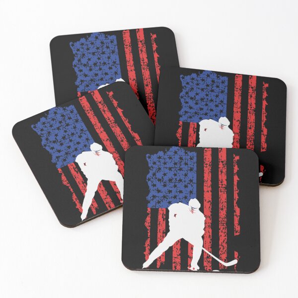 Item preview, American Ice Hockey Player FlagUSA Patriot designed and sold by DesilvaGallery.