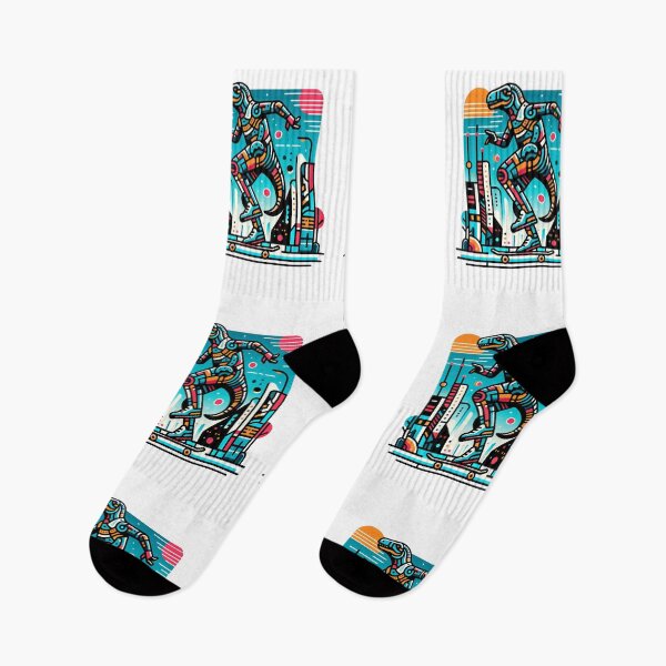 Item preview, Jurassic Jumps - Skateboarding Through the Cityscape designed and sold by SADStyleDesigns.