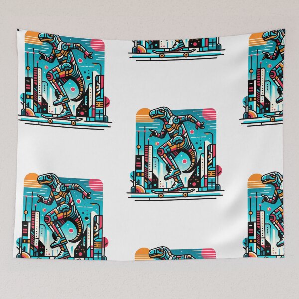 Item preview, Jurassic Jumps - Skateboarding Through the Cityscape designed and sold by SADStyleDesigns.