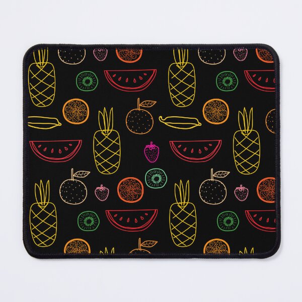 Item preview, Fruits pattern on black background for vegans and fruit lovers designed and sold by crazymessygirl.
