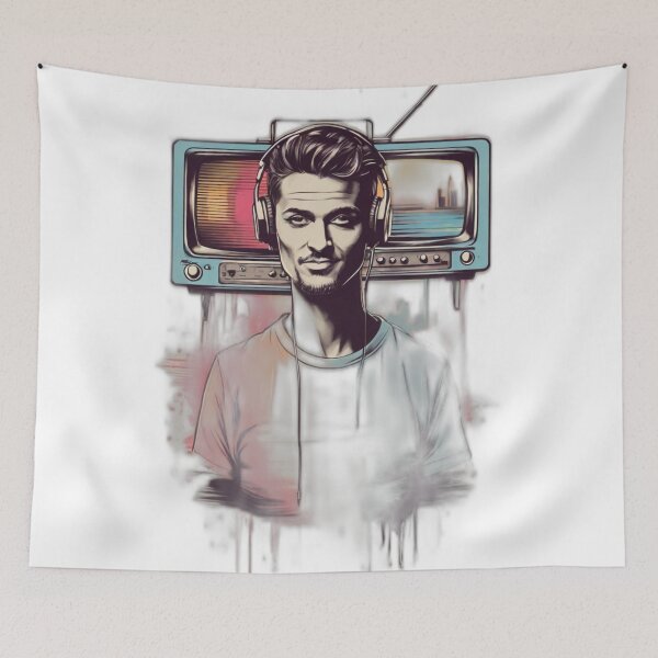 Item preview, Retro DJ Vibes on a Tee - Music Visuals on Vintage TV Screen T-Shirt designed and sold by SSulatul101.