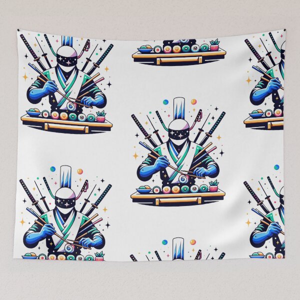 Item preview, Samurai Sushi Master - The Art of Culinary Precision designed and sold by SADStyleDesigns.