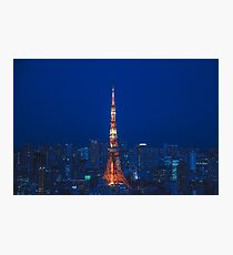 Tokyo Tower in Blue Photographic Print