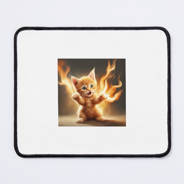 Item preview, Orange cat using fire magic designed and sold by Venubis.
